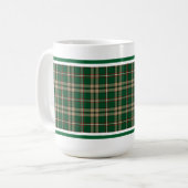 O'Neill Tartan Tan en Green Irish Pset Koffiemok (Voorkant links)