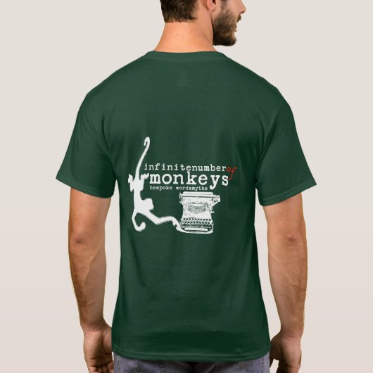 oneindig aantal apen t-shirt (Achterkant)