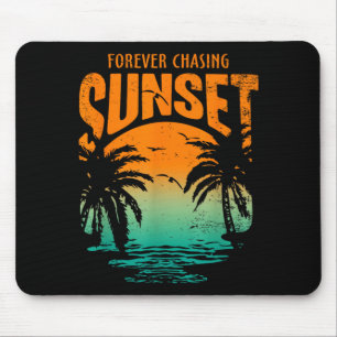 Oneindig achter de zonsondergang Workout Zomer Cas Muismat