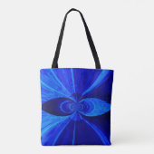 oneindig blauw - boodschappentas tote bag (Achterkant)
