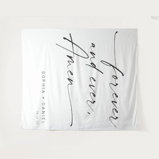 Oneindig En Altijd, Amen Trouwcitaat Achtergrond Wandkleed (Voorkant (horizontaal))