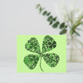 Oneindig gelukkige klavertjevier briefkaart (Staand voorkant)