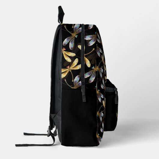 Oneindig gouden libellen bedrukte rugzak (Links)
