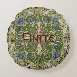 Oneindig - Groen abstract door Alexandra Cook Rond Kussen