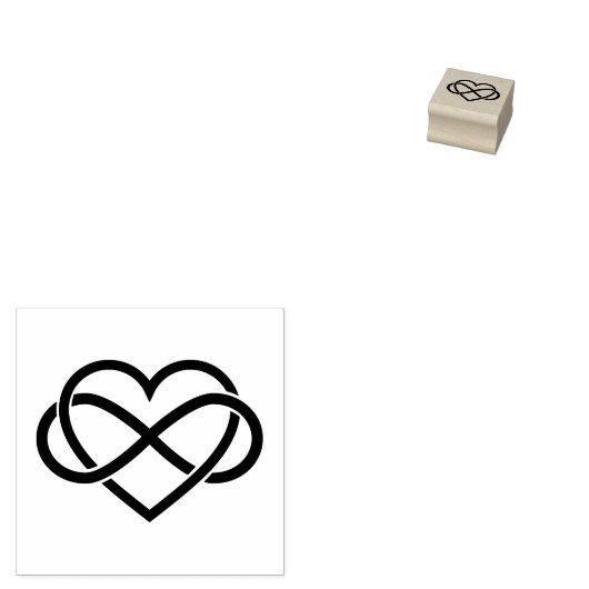Oneindig hart, liefde voor altijd rubberstempel (Gestempeld)