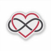 Oneindig hart, liefde voor altijd sticker (Voorkant)