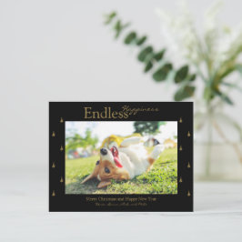 Oneindig Kerstvakantie Fotokaart Feestdagenkaart