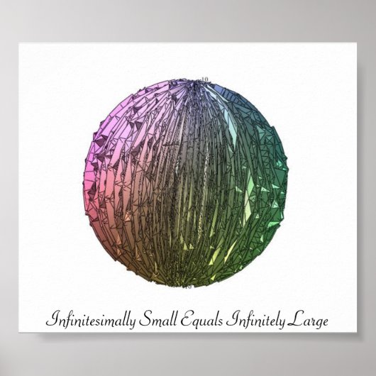 oneindig klein evenaart oneindig groot poster (Voorkant)