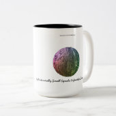 oneindig klein evenaart oneindig groot tweekleurige koffiemok (Voorkant rechts)