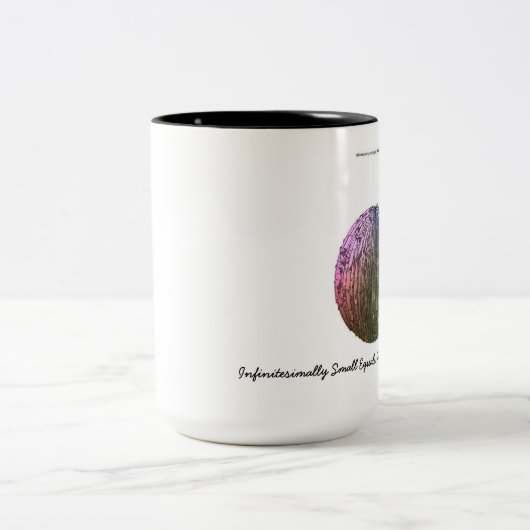 oneindig klein evenaart oneindig groot tweekleurige koffiemok (Center)