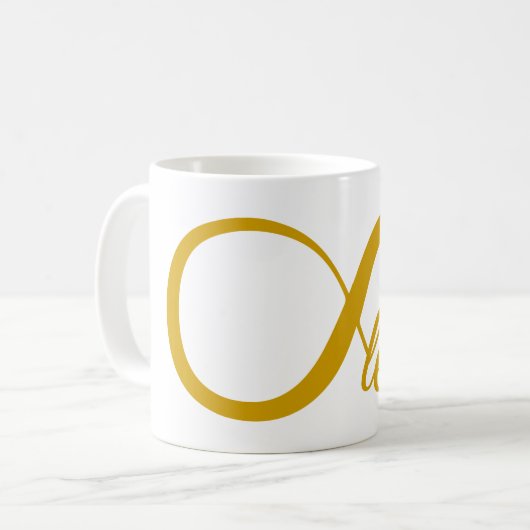 Oneindig Leren Koffiemok (Voorkant links)