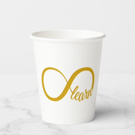 Oneindig Leren Papieren Bekers (Achterkant)