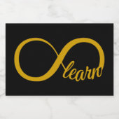 Oneindig Leren Sparkling Wijnetiket (Enkel label)