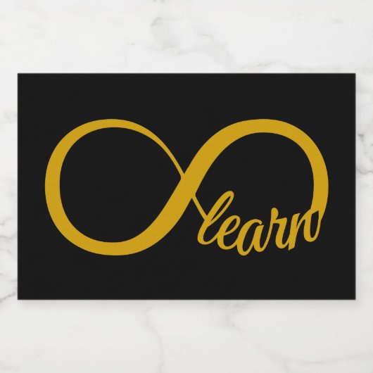 Oneindig Leren Sparkling Wijnetiket (Enkel label)