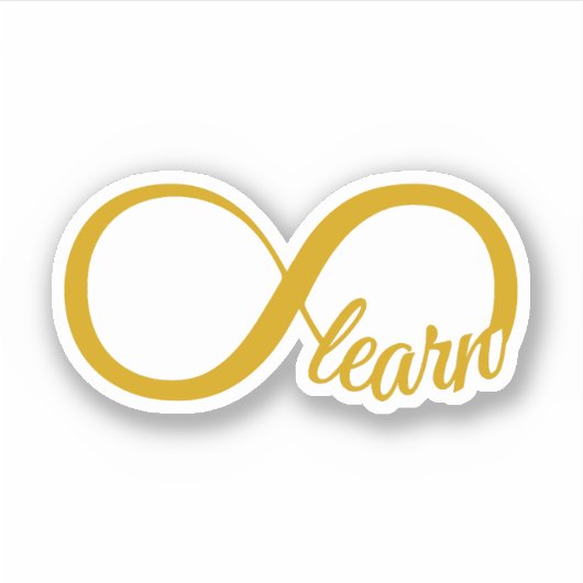Oneindig Leren Sticker (Voorkant)