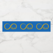 Oneindig Leren Waterfles Etiket (Enkel label)