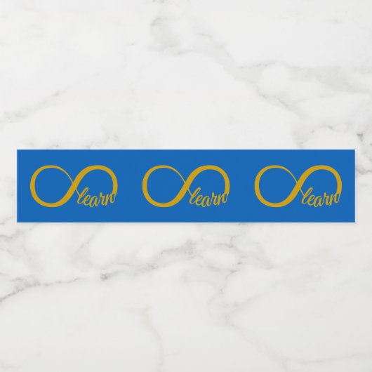 Oneindig Leren Waterfles Etiket (Enkel label)