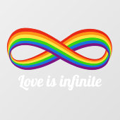 Oneindig liefdessymbool Regenboog Cool Oneindighei Raamsticker (Vel)