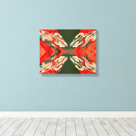 oneindig met elkaar verweven canvas afdruk (Insitu (Houten vloer))