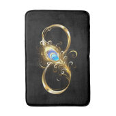 Oneindig met gouden pauwenveer badmat (Voorkant Verticaal)