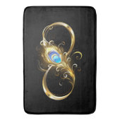 Oneindig met gouden pauwenveer badmat (Voorkant Verticaal)