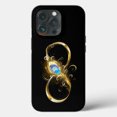 Oneindig met gouden pauwenveer Case-Mate iPhone case (Achterkant)