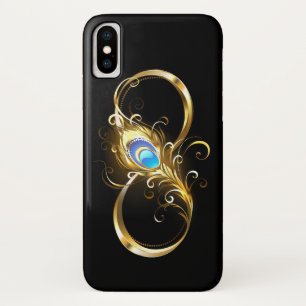 Oneindig met gouden pauwenveer Case-Mate iPhone case