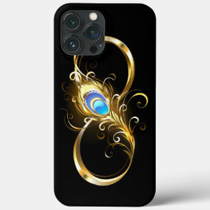 Oneindig met gouden pauwenveer Case-Mate iPhone case