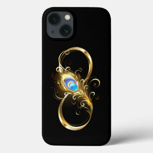 Oneindig met gouden pauwenveer Case-Mate iPhone case