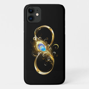 Oneindig met gouden pauwenveer Case-Mate iPhone case