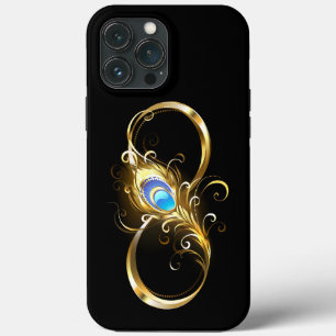 Oneindig met gouden pauwenveer Case-Mate iPhone case