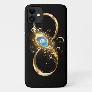 Oneindig met gouden pauwenveer Case-Mate iPhone case