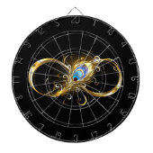 Oneindig met gouden pauwenveer dartbord (Voorkant)