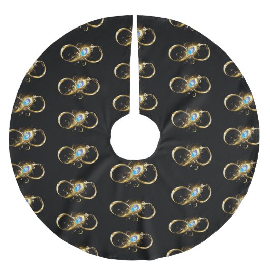 Oneindig met gouden pauwenveer kerstboom rok (Voorkant)