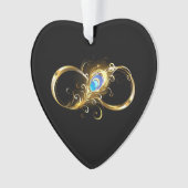 Oneindig met gouden pauwenveer ornament (voorkant)