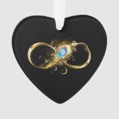 Oneindig met gouden pauwenveer ornament (voorkant)