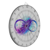 Oneindig met paarse veer dartbord (Voorkant Links)