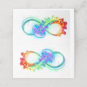 Oneindig met regenboogkwal afsprakenkaart (Buitenkant ongevouwen)