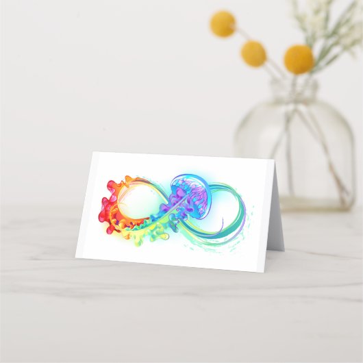 Oneindig met regenboogkwal afsprakenkaart (Achterkant)