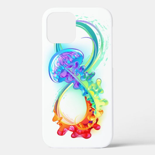 Oneindig met regenboogkwal Case-Mate iPhone case (Achterkant)