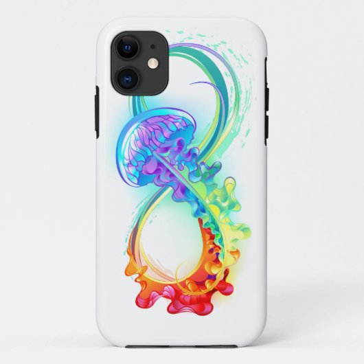 Oneindig met regenboogkwal Case-Mate iPhone case (Achterkant)