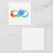 Oneindig met regenboogkwal contactkaartje (Voorkant / Achterkant)