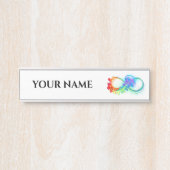 Oneindig met regenboogkwal deurbordje (Voorkant)