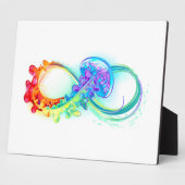 Oneindig met regenboogkwal fotoplaat (Zijkant)