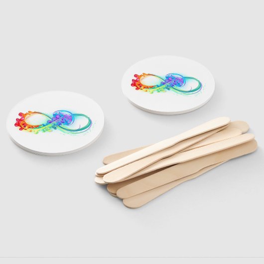 Oneindig met regenboogkwal handwaaier (Niet-gemonteerd)