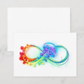 Oneindig met regenboogkwal informatiekaartje (Voorkant / Achterkant)