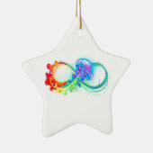 Oneindig met regenboogkwal keramisch ornament (Rechts)