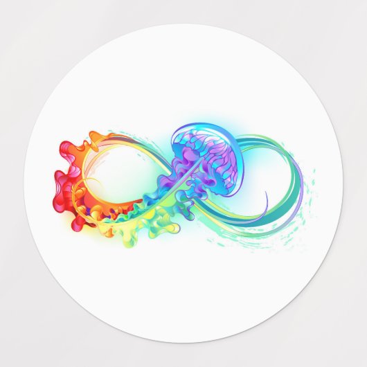 Oneindig met regenboogkwal labels (Design 1)