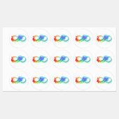 Oneindig met regenboogkwal labels (Vel)