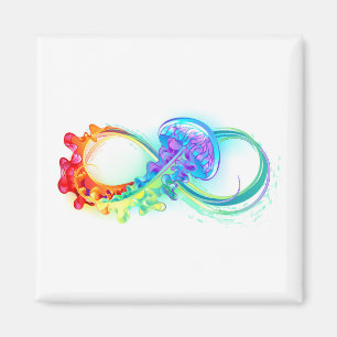 Oneindig met regenboogkwal magneet